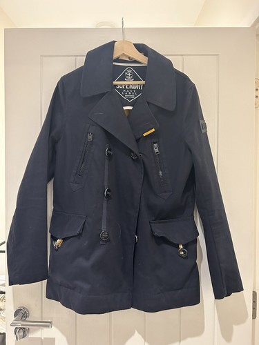 Superdry navy label pea - label, coat