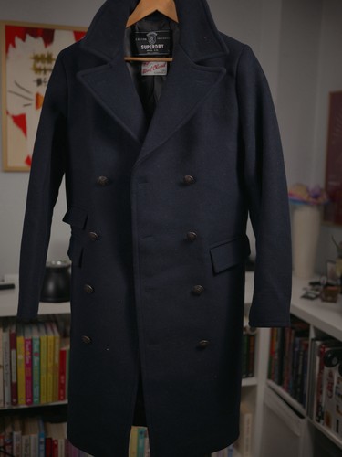 Superdry navy wool blend - superdry,