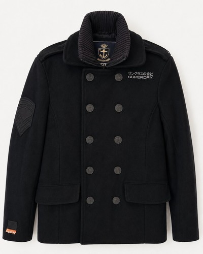 Superdry large black - black, wool