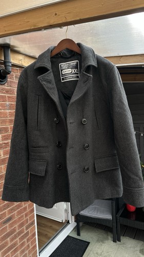 Superdry men pea coat jacket - superdry,