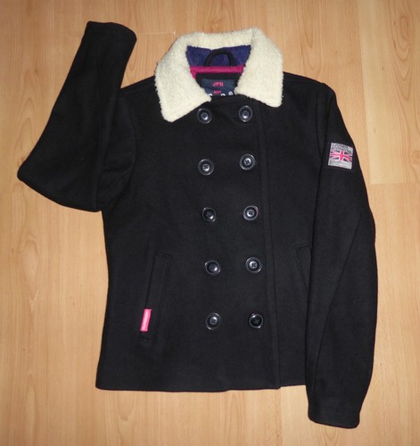 Superdry black wool pea - black,