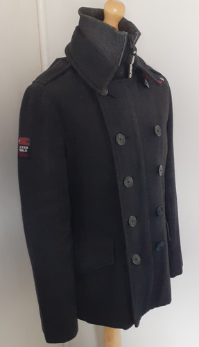 Superdry peacoat naval mens - peacoat,