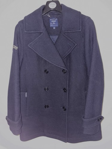 Superdry navy double breasted - superdry,